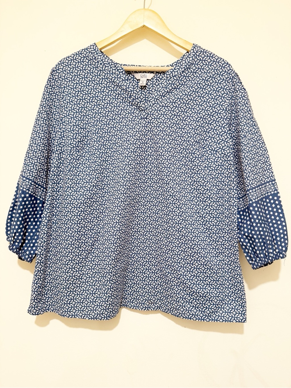 croft & barrow Blue Printed Tunic Top